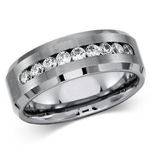 Men's Solid Titanium Comfort Fit Wedding Band